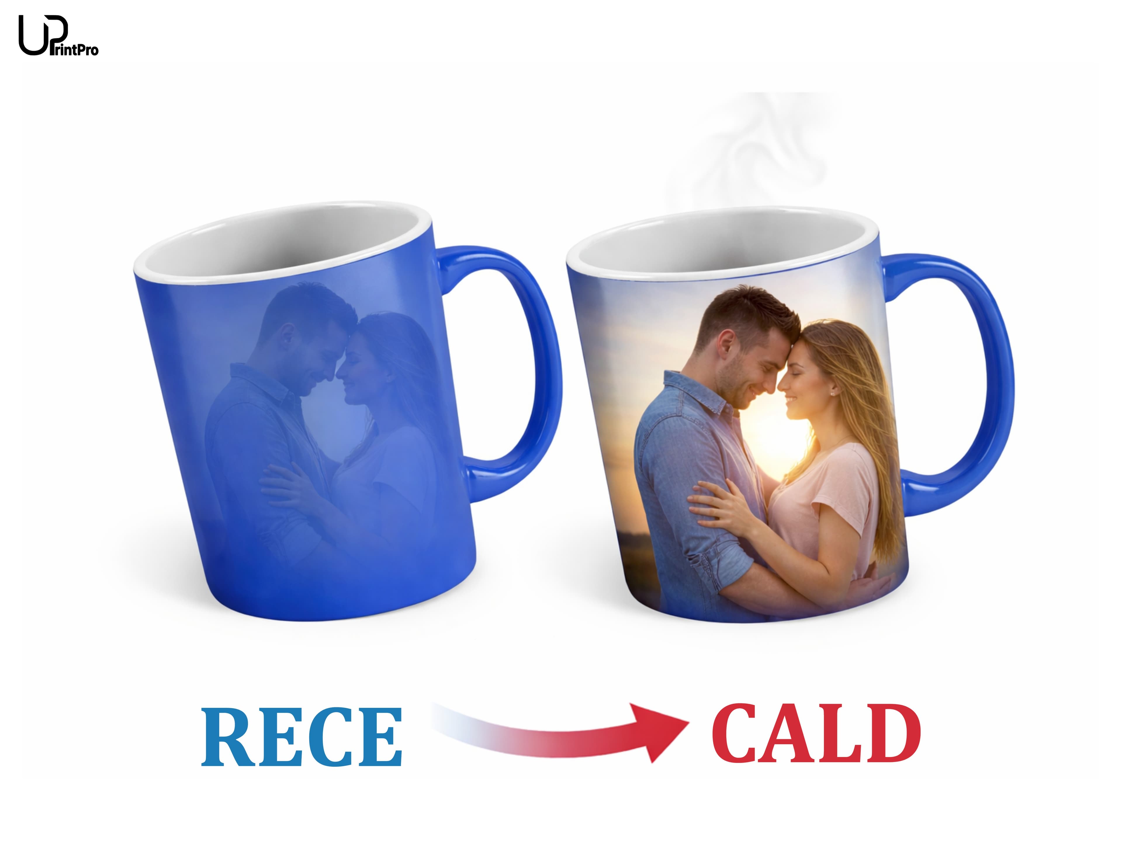 Cană termosensibilă albastră (330 ml)