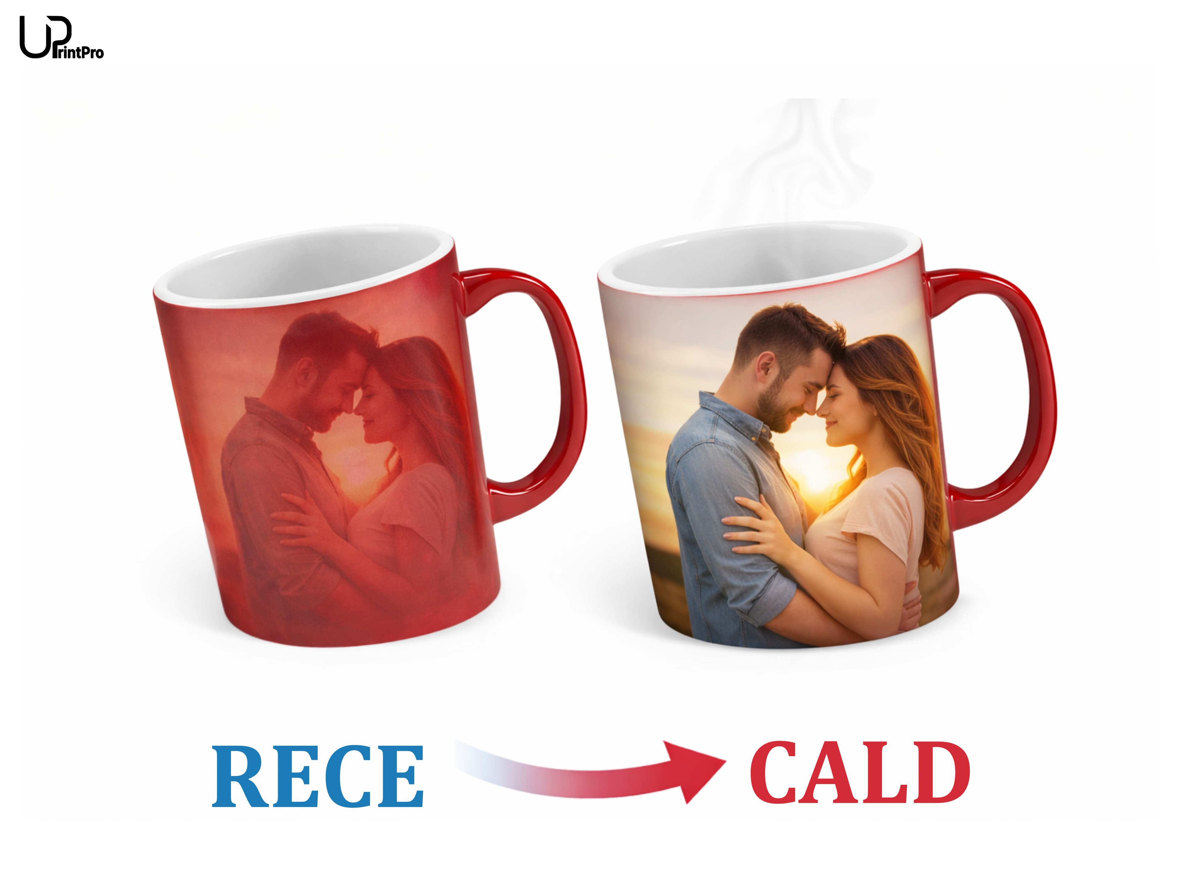 Cană termosensibilă roșie (330 ml)