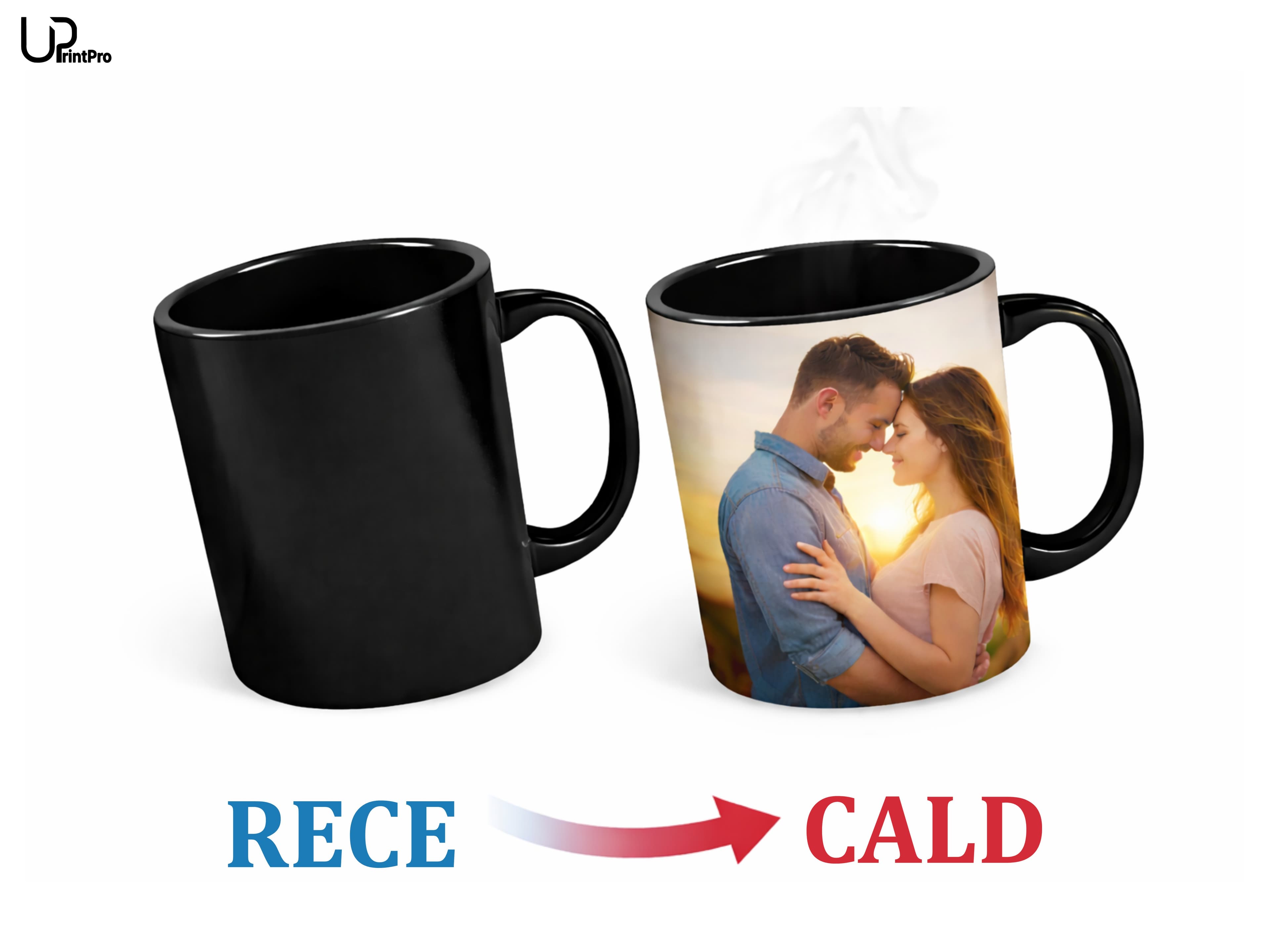 Cană termosensibilă cu interior negru (330 ml)